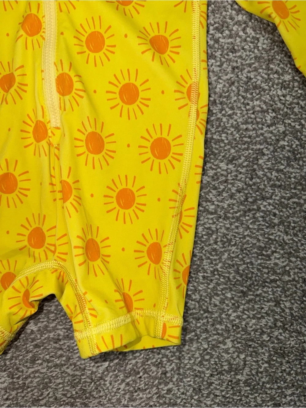 Hanna Andersson Yellow Baby Sunsuit swimsuit sun 12-18 months